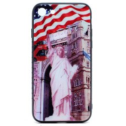 iPhone 8 Plus / 7 Plus Design Tempered Glass Hybrid Case (Liberty)